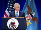 Defense Secretary Chuck Hagel speaks wednesday at the National Defense University at Fort McNair in Washington, D.C. He warned of deep budget cuts across his department, to put the brakes on spiraling costs and reshape the military for leaner budgets and new challenges. Defense Secretary Chuck Hagel speaks wednesday at the National Defense University at Fort McNair in Washington, D.C. He warned of deep budget cuts across his department, to put the brakes on spiraling costs and reshape the military for leaner budgets and new challenges.